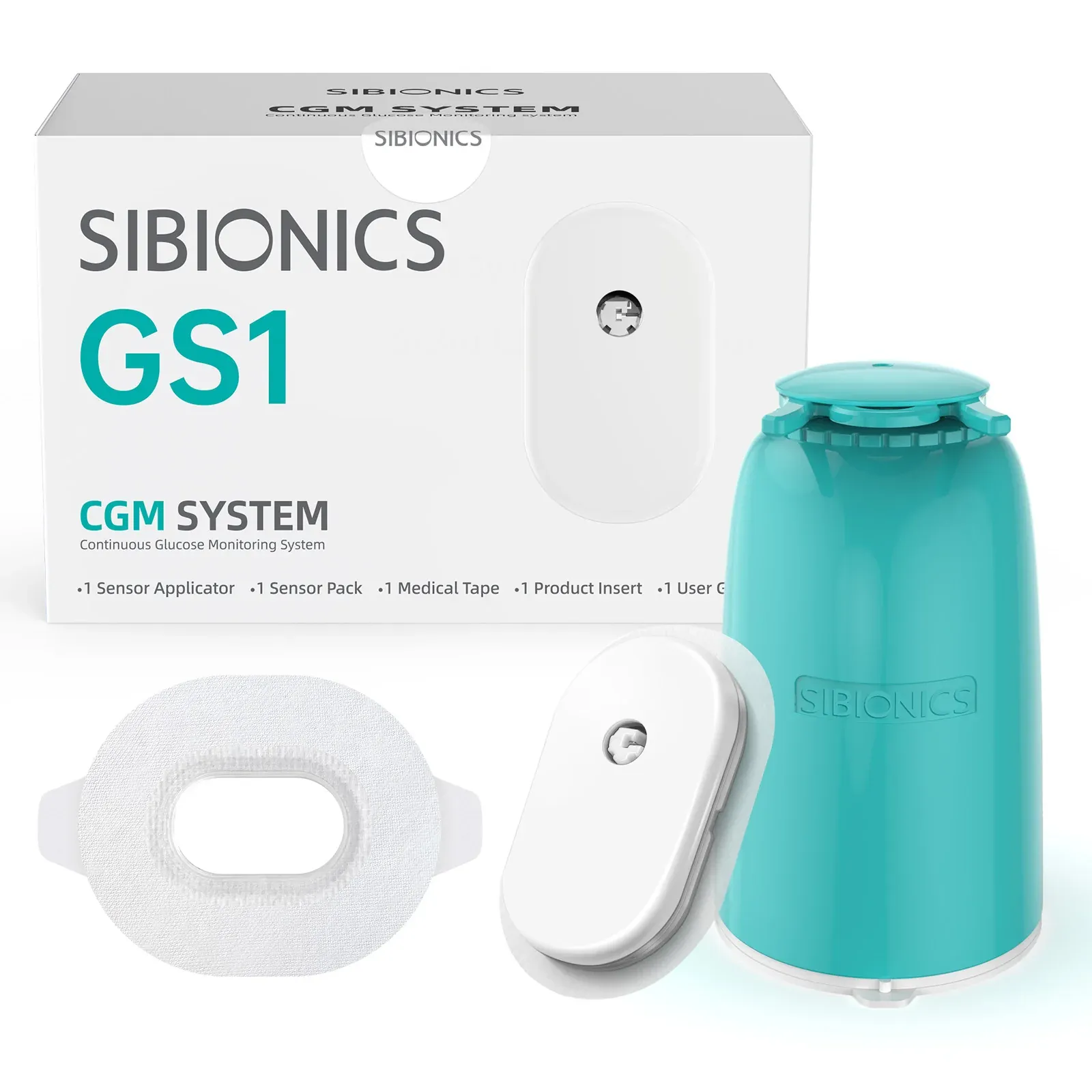 SIBIONICS GS1 Tip 1 Diyabet CGM Sürekli Glukoz Şeker Ölçüm Sensörü Cihazı